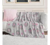 Juicy Couture Couverture, Emblème juteux, Peluche et Confortable, Couvertures décoratives, Luxueux et Doux, Décoration d'intérieur Chic, Mesure 127 x 177,8 cm, Rose/Noir/Blanc