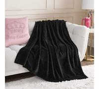 Juicy Couture Couverture en Peluche Solide de 127 x 178 cm, Douce, Confortable et conçue pour Un Glamour sans Effort