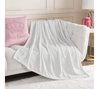 Juicy Couture Couverture en Peluche Solide de 127 x 178 cm, Douce, Confortable et conçue pour Un Glamour sans Effort