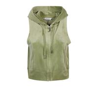 Juicy Couture - Gilly Logo Velour Gilet - Femme - Vestes - Vert - Taille: 38 FR