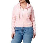 Juicy Couture Lace Madison Hoodie Kapuzensweatjacke, Sweatjacke mit Kapuze und Reißverschluss aus Velour in Verschiedenen Farben Sweatshirt à Capuche, Juicy Pink, L Femme