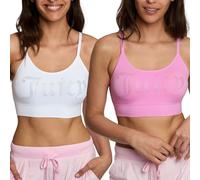 Juicy Couture Lot de 2 Bralettes Confortables sans Armature et sans Coutures, Taille L
