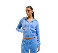 Juicy Couture Madison Hoodie Kapuzensweatjacke, Sweatjacke mit Kapuze und Reißverschluss aus Velour in Verschiedenen Farben Sweatshirt à Capuche, Regatta délavé, L Femme