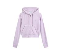 Juicy Couture Madison Hoodie Kapuzensweatjacke, Sweatjacke mit Kapuze und Reißverschluss aus Velour in Verschiedenen Farben Sweatshirt à Capuche, Pastel Lilac, S Femme