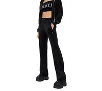 Juicy Couture - Pantalon de jogging en velours orné de strass - Femme - Pantalons - Noir - Taille: 40 FR