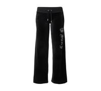 Juicy Couture Pantalon 'Gothic Crown' noir / argent, Taille 36