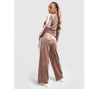 JUICY COUTURE Pantalon large Script Velour - Marron XS