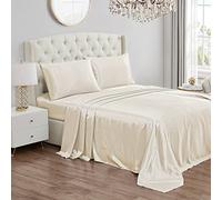 Juicy Couture Parure de lit 3 pièces en Satin pour lit Double, Blanc