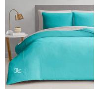 Juicy Couture Parure de lit, Polyester, Bleu écrasé, lit Double/Grand lit