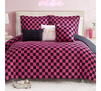 Juicy Couture Parure de lit, Polyester, Noir/Rose Vif, Grand lit/lit Double