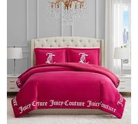 Juicy Couture Parure de lit, Polyester, Rose Vif, lit Double/Grand lit 3 pièces