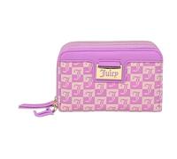 Juicy Couture Portefeuille double zippé pour femme Taille M, Miss Juicy Tulle violet/grès, One Size, Moderne