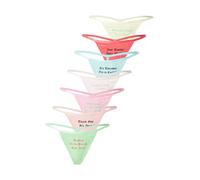Juicy Couture String 'DAYS OF THE WEEK' bleu clair / rose ancienne / noir / blanc, Taille XS