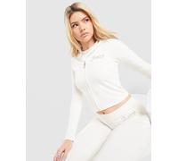 JUICY COUTURE Sweat à capuche zippé Logo Jersey - Crème XL
