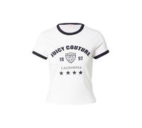 Juicy Couture T-shirt 'The Arched Football Ringer' noir / blanc, Taille S