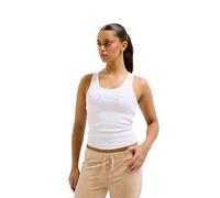 Juicy Couture Thin Strap Racer Vest-Figurbetonte Sportliche Weste mit Applikationen in Versch. Farben Tendance, Blanc, L Femmes