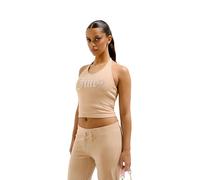 Juicy Couture Tied Halter Neck Figubetontes Shirt Top Oberteil mit Applikationen Versch. Farben Caraco, Nomad, S Femmes