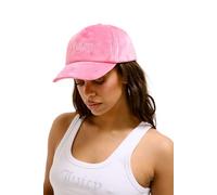 Juicy Couture Veronica Baseball Cap-Verstellbare Kappe aus Velour mit Glamour Applikationen Casquette, Rose, Taille Unique Femmes