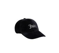 Juicy Couture Veronica Baseball Cap-Verstellbare Kappe aus Velour mit Glamour Applikationen Casquette, Noir, Taille Unique Femmes