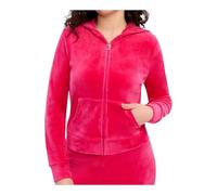 Juicy Couture Veste de survêtement Hallow Bling Velour pour femme, rose, Small
