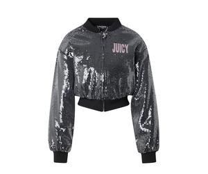 Juicy Couture Veste mi-saison 'CHOOSE JUICY' mauve / noir / argent, Taille M