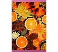 JUICY FRUIT ORANGE SPICE Tropical Citrus-Botanical Floral Garden Kaleidoscope Art-JOURNAL NOTEBOOK DIARY RECIPE BLANK BOOK-Flower Artist Women Teen ... SCHOOL SUPPLY֎College University