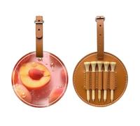 Juicy Peach Sac de rangement pour tee de golf avec imprimé marron - Design portable, facile à organiser
