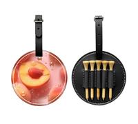Juicy Peach Sac de rangement pour tee de golf Noir Imprimé - Design portable, facile à organiser