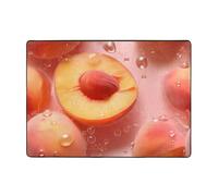 Juicy Peach Tapis en flanelle 203,2 x 147,3 cm pour chambre à coucher, salon, table basse, salle d'étude, tapis décoratif