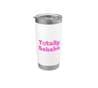 Juif hébreu arabe Totally Sababa Totally Awesome rose Gobelet isotherme en acier inoxydable double paroi