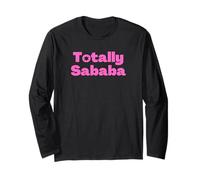 Juif hébreu Arabe Totally Sababa Totally Awesome Rose Manche Longue