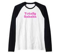 Juif hébreu Arabe Totally Sababa Totally Awesome Rose Manche Raglan