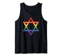 Juif LGBTQ Rainbow Star of David Jew Gay Pride Parade Débardeur