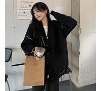 Juig Automne et Hiver Paresseux Vent Doux cireux Doux collège Style Pull Cardigan Femme étudiante Style coréen vêtements Amples Manteau extérieur