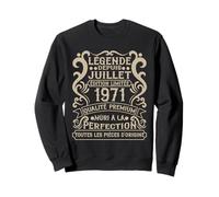 Juillet 1971-55 Ans Anniversaire Cadeau Vintage 1971 Sweatshirt