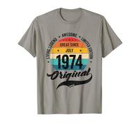 Juillet 1974 Anniversaire Rétro Années Vintage Bday Classique T-Shirt