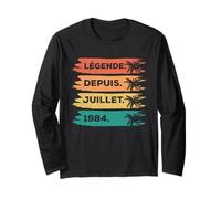 Juillet 1984-42 Ans Anniversaire Cadeau Vintage 1984 Manche Longue