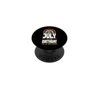 Juillet, C'est Mon Anniversaire, Oui, Tout Le Mois, Boho Rainbow PopSockets PopGrip Adhésif