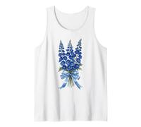 Juillet Naissance Fleur Delphinium Aquarelle Bloom Débardeur