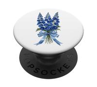 Juillet Naissance Fleur Delphinium Aquarelle Bloom PopSockets PopGrip Adhésif