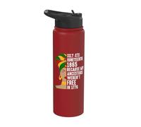 Juin 1865 Parce que mes ancêtres n'étaient pas libres en 1776 Stainless Steel Insulated Water Bottle