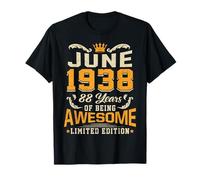 Juin 1938 Vintage 88 Years Awesome 88th Birthday T-Shirt