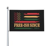 Juin dix-septième drapeau américain 3x5 pieds double face en plein air pour les événements de célébration décoration de fête de vacances bannière en polyester drapeaux de signe de cour