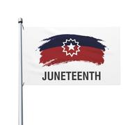 Juin dix-septième drapeau américain 3x5 pieds double face en plein air pour les événements de célébration décoration de fête de vacances bannière en polyester drapeaux de signe de cour