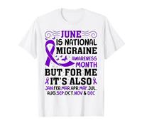 Juin est le mois national de sensibilisation à la migraine combattants contre la migraine T-Shirt