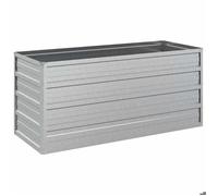 (JUIN SOLDES) Lit surélevé de jardin - JM - profonde et large - 100x40x45 cm Acier galvanisé Argenté EU16107