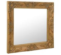 (JUIN SOLDES) Miroir mural - JM - Fonction murale - style baroque 50x50 cm Doré EU15712