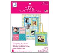 Juin Tailor Couleurs durables Sew-in Jet d'encre Tissu Feuilles 21,5 cm x 28 cm 3 kg Blanc