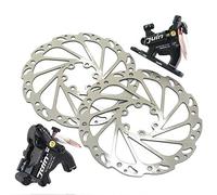 Juin Tech F1 Hydraulic Flat Mount Road CX Disc Brake Set 160mm with Rotor,Black, JT1909