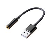 Juinrinet Adaptateur Audio USB vers Jack 3,5 mm Stéréo Entrée et Sortie | Idéal pour gaming et streaming: écoute et parole claires, connexion simple sur PC et , aucun pilote requis.